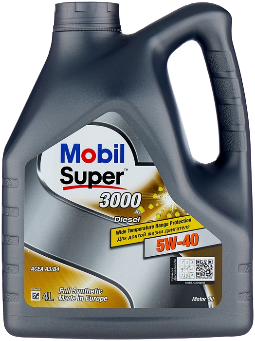 Моторное масло Mobil Super 3000 X1 Diesel 5W-40, 4л